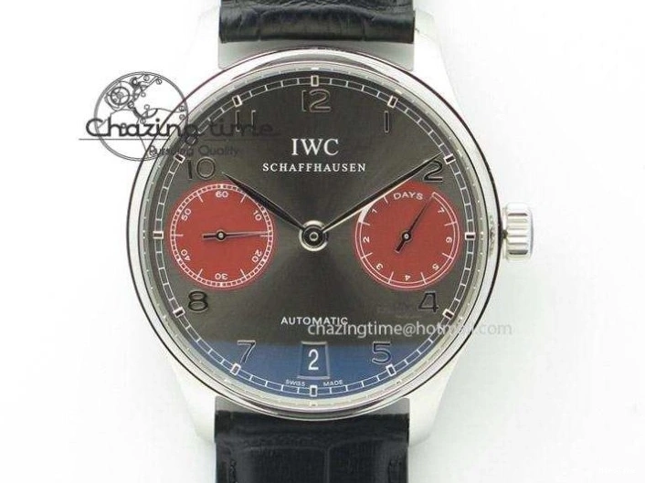 MIROTIME 0208 MoistureWicking Portuguese IW371491 ZF 1:1 Best Edition SS Blue Dial On Leather Strap A79350 (Slim Movement) V 7221